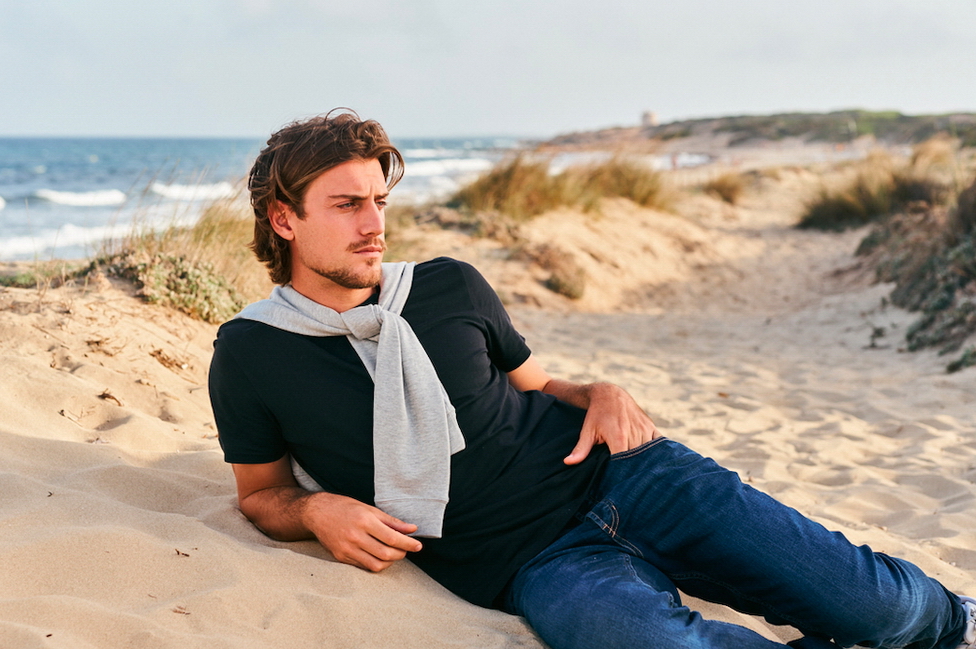 Photoshooting and Film Ibiza beach male model